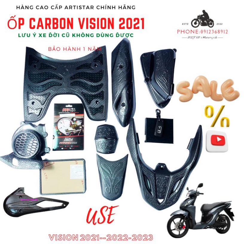 [Vision 2021 đến Vision 2023] - Full Bộ Trang Trí Và Bảo Vệ Xe Vision 2021, Vision 2022, Vision 2023