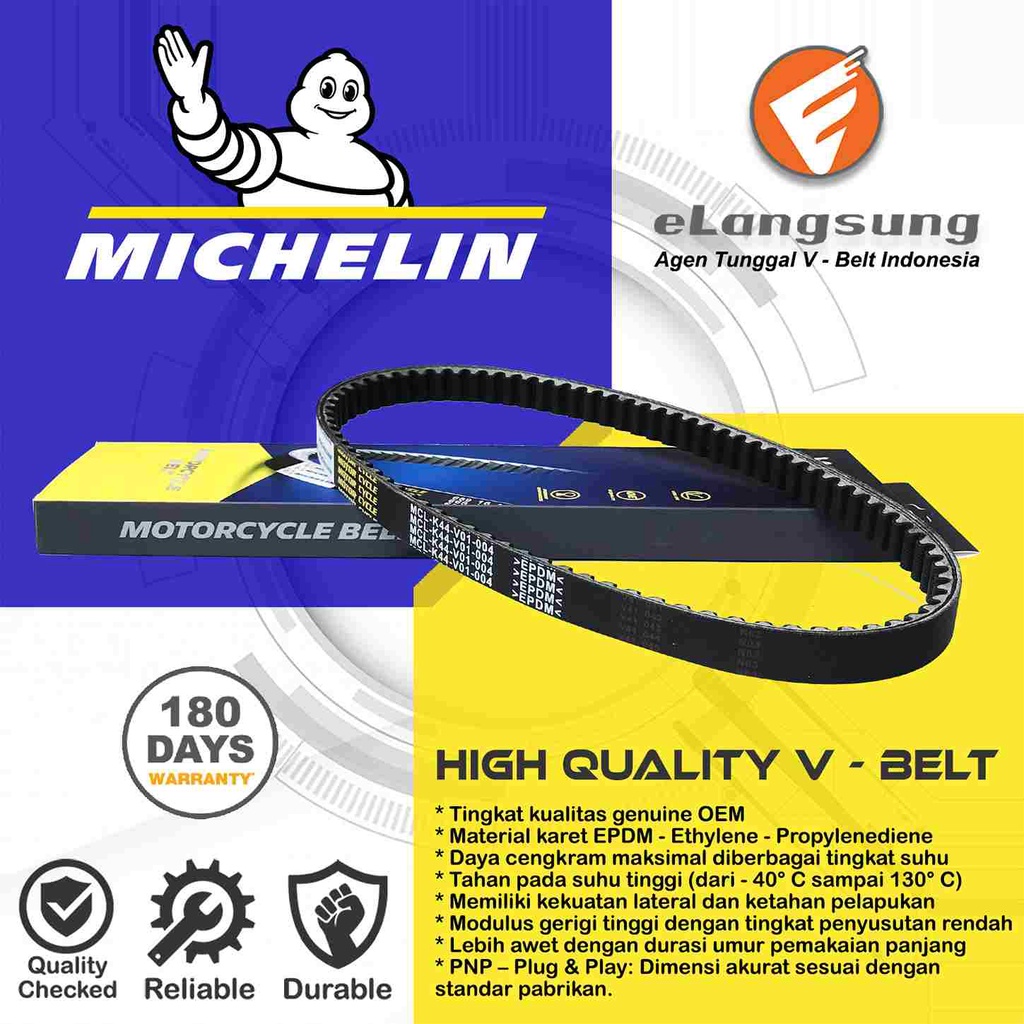 Michelin Van Belt Beat FI Stater Halus Vario 110 ESP Scoopy FI ESP K44 - eLangsung Harga 102,600 rupiah*Gratis Ongkir