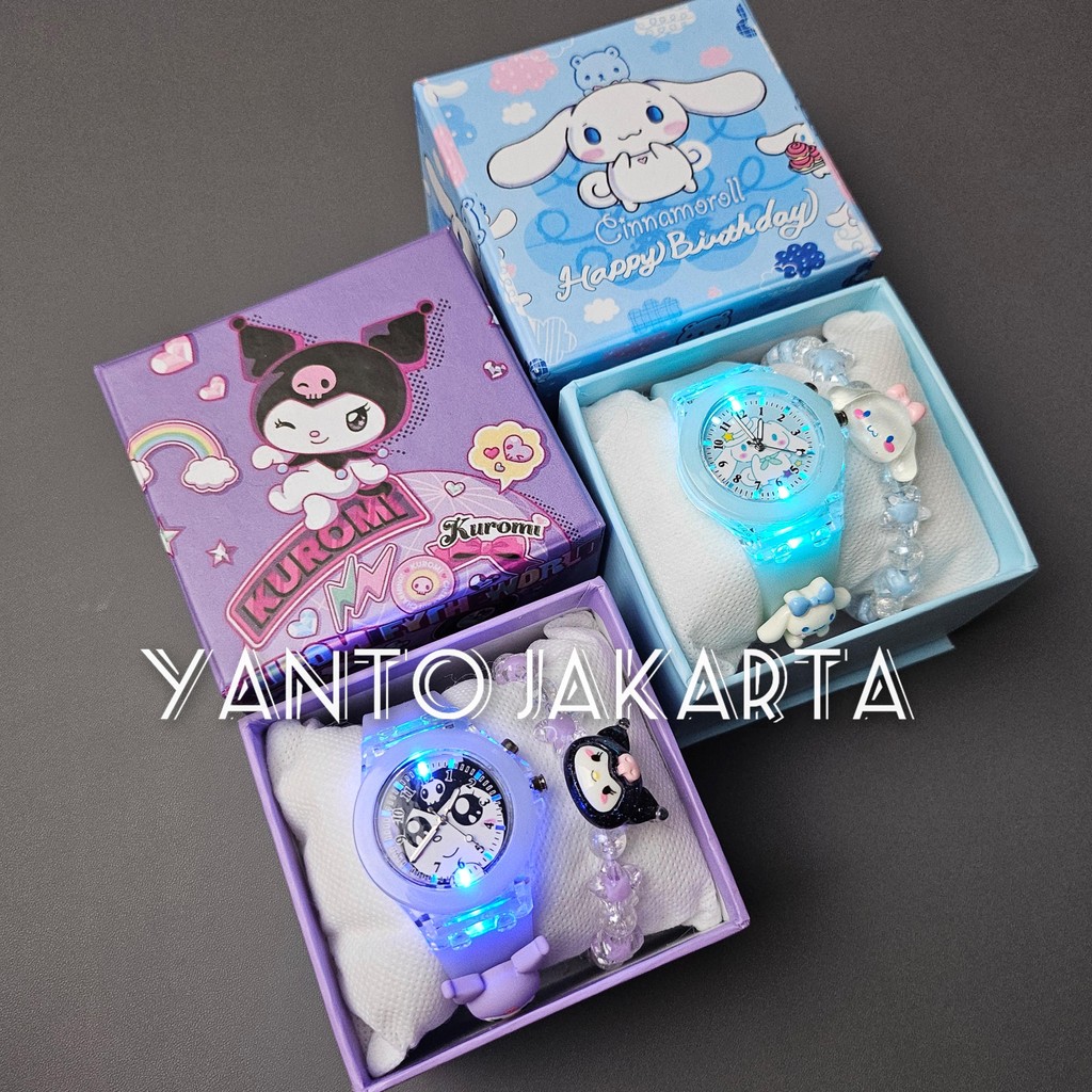 KADO - Jam kuromi anak perempuan free gelang