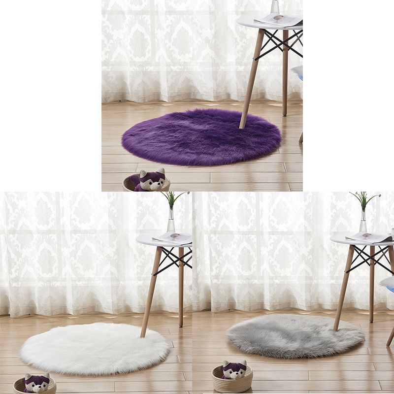 【Latest model】faux sheepskin wool carpet 30 x 30 cm soft longhair decorative carpet cushion Chair sofa mat