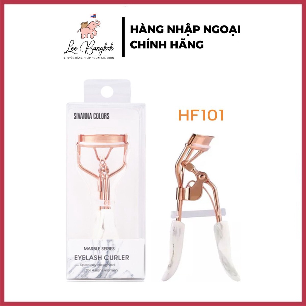 Kẹp Bấm Mi Sivanna Colors Marble Series Eyelash Curler HF101, Kẹp Mi Êm Ái Cong Vút Thái Lan Chính Hãng