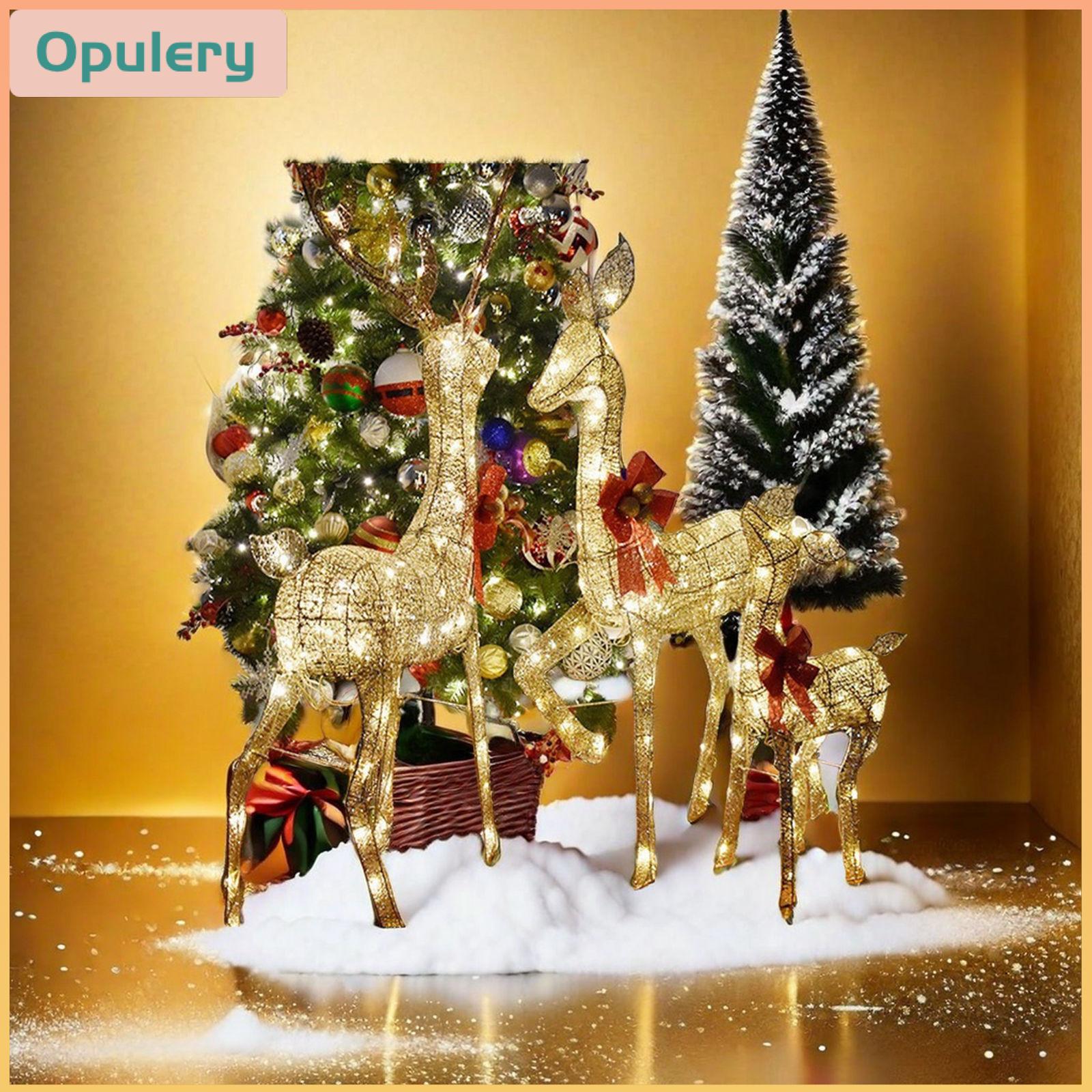 Baosity 3 Pieces Lighted Deer Christmas Decorations, Cute Holiday Display,Xmas Lighted Deer Decoration for Lawn Patio Garden Porch ราคา 6,065 บาท*ส่งฟรี