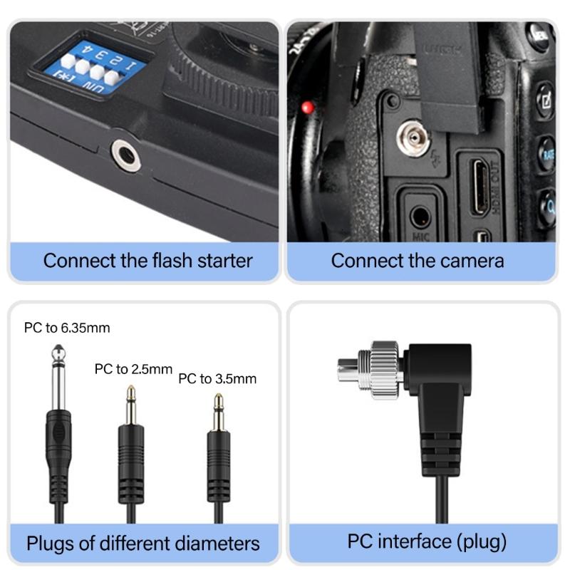 Khóa xoắn PC mùa xuân đèn flash cáp đồng bộ cho đèn flash gây nên tăng cường tính linh hoạt với chống ăn mòn thiết bị đầu cuối