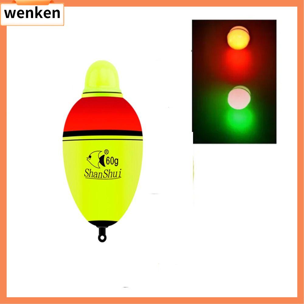 WENKEN Nhựa Phao cá Hình Mỏ Neo Bọt Màu xanh lá cây Phao bụng lớn Móc Bọ Cạp Phao xốp điện tử Câu Cá