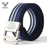 Hanlu Người đàn ông của vành đai thời trang thắt lưng vải bố tập luyện thể thao ngoài trời thắt lưng thoải mái Nhẫn Đôi đai khoá