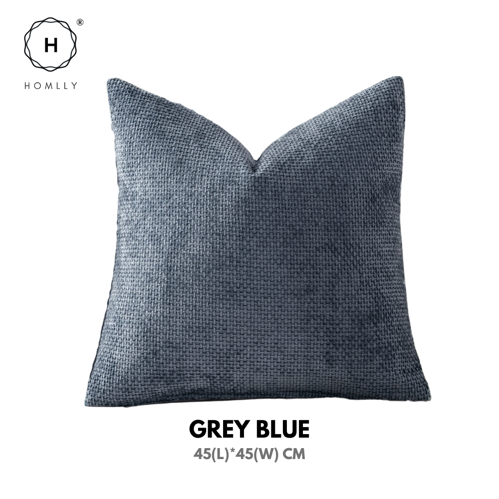 Homlly Sadii Textured Chenille Decorative Pillow Cushion Cover Case (45x45cm)
