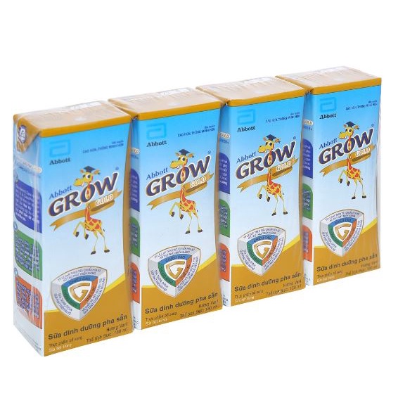 Lốc 4 Hộp Sữa Bột Pha Sẵn Abbott Grow Gold 110ml 180ml