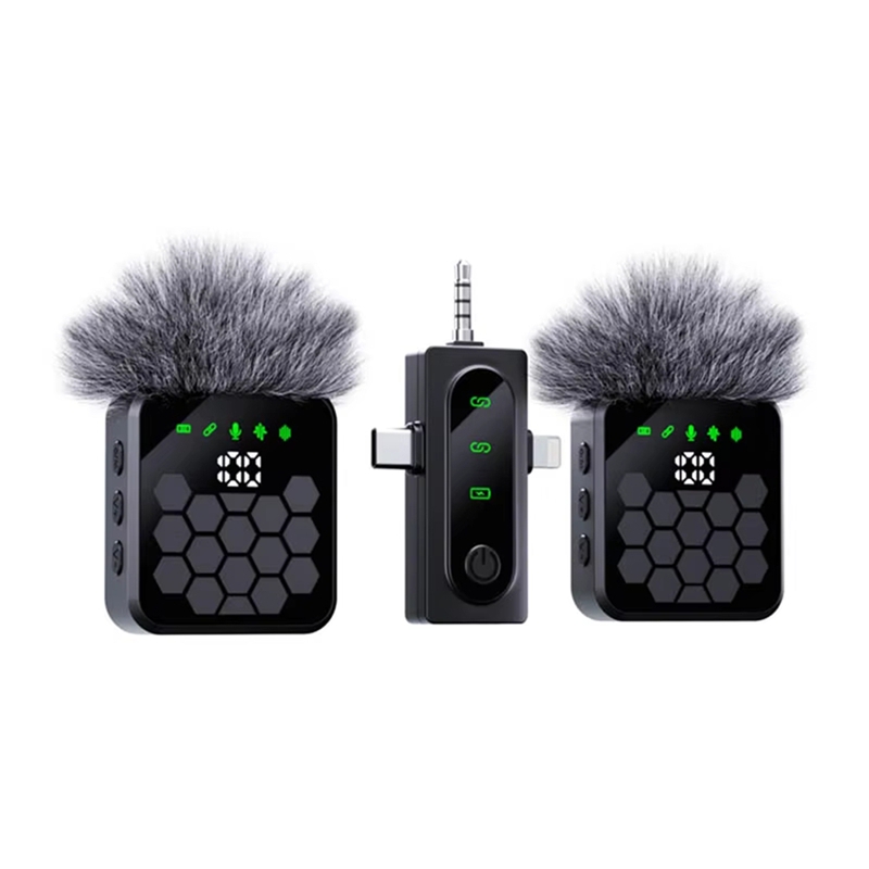 【Latest model】Wireless Lavalier Microphone Clip Mic for Video for Camera Recording Reverb Sound Noise Reduction Podcast