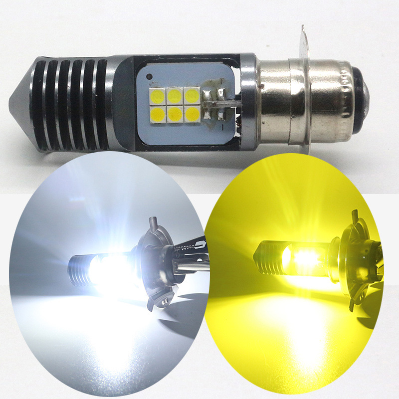 Hai màu đèn vàng trắng, xa và gần đèn pha, H4 độ sáng cao đèn xe máy, ba20d Xe Điện Bóng đèn LED Xinyi
