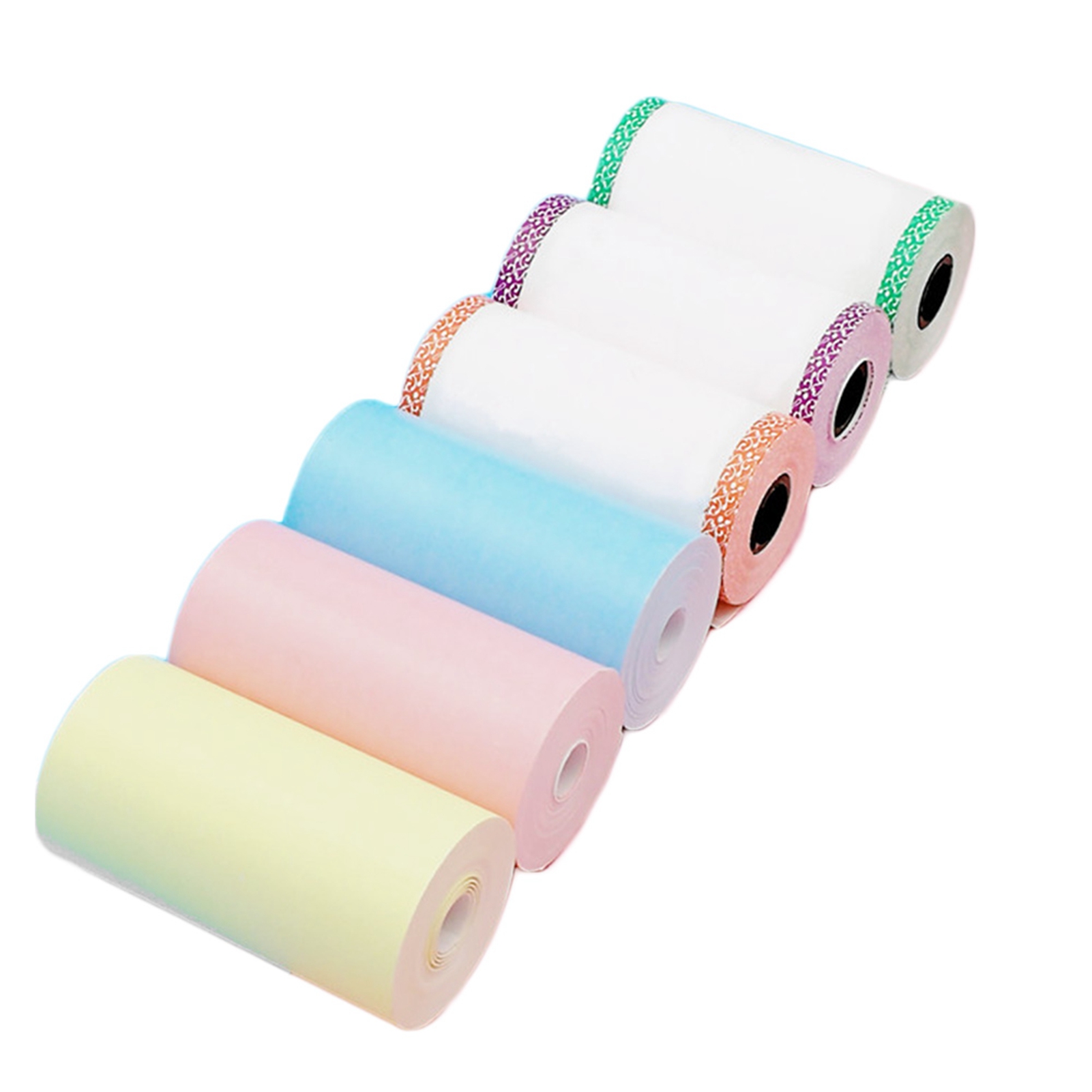 6 cái giấy nhiệt đầy màu sắc Máy Tính Tiền giấy cuộn 57x30 Máy in nhiệt giấy cuộn cho in ấn thay thế
