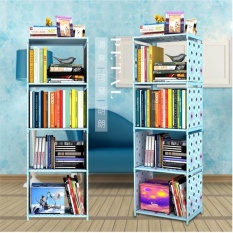 122*40*30cm DIY Free Combination Shelf Nonwovens Floor Living Room Kitchen Bathroom Storage Rack Simple Bookcase Bookshelf Creative Multilayer Shelf - intl