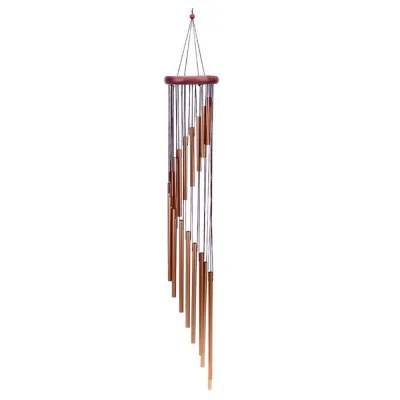 18 Tubes Wind Chime Yard Garden Outdoor Living Wind Chimes Decor Gift(Gold) - intl