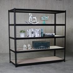 1829 (h) *457 (d)1220 (w) 5 TIERS WITH PARTICLE BOARD (SAND BLACK)