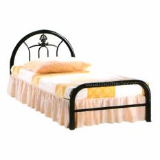 A-STAR 108 Single size White Metal Bed frame
