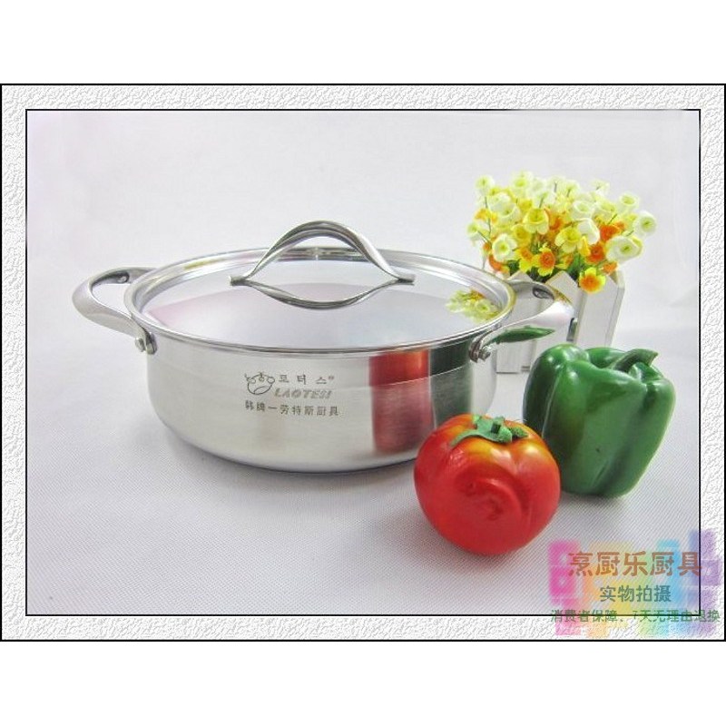 Product han pai LAOTESI Kitchenware hao chu Hot Pot Top Grade Stainless Steel Composite Sole Stew Pot Clear Soup Pot Singapore