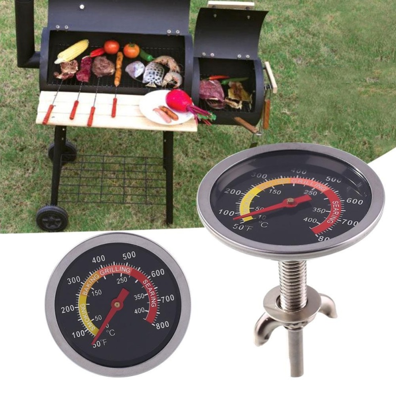 BBQ Barbecue Temperature Gauge Round Grill Cooking Restaurant Tools Beef Turkey - intl