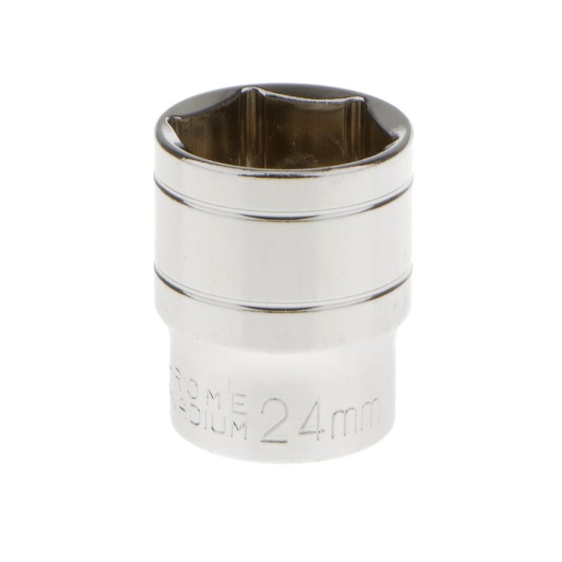 BolehDeals 24mm Short 1/2 Drive Socket Metric Hexagonal Chrome Winding Vanadium Part(Export)