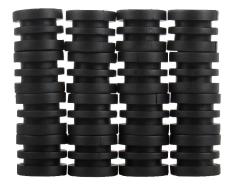 boobc Anticollision 5/8 Inch Foosball Rods Rubber Bumpers For Foosball Table (Black)