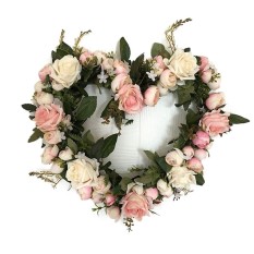 Classic Artificial Simulation Flowers Garland For Home Room Garden Lintel Decoration,Roses Peonies Color:Pink Roses