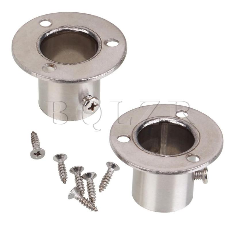 Closet Rod Flang Socket Set of 2 (Silver)