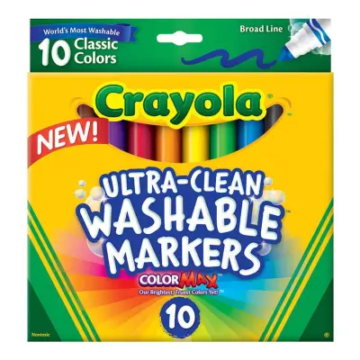 Crayola Ultra Clean and Washable Markers (10-count Broadline)