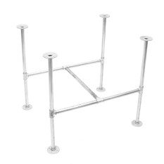 GALVANISED METAL PIPE TABLE BASE INDUSTRIAL DINING KITCHEN GARDEN TABLE DIY BAR(120cm) - intl