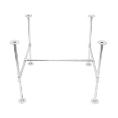 GALVANISED METAL PIPE TABLE BASE INDUSTRIAL DINING KITCHEN GARDEN TABLE DIY BAR(160cm) - intl