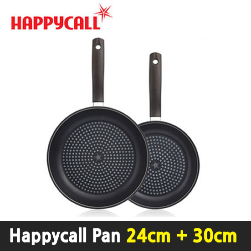 [Happy Call Premium ] Porcelain Frying pan 2-SET (24cm+30cm) / Black Edition / happycall pan / Made in korea / Fry pan / wok / Kitchen / dining Singapore