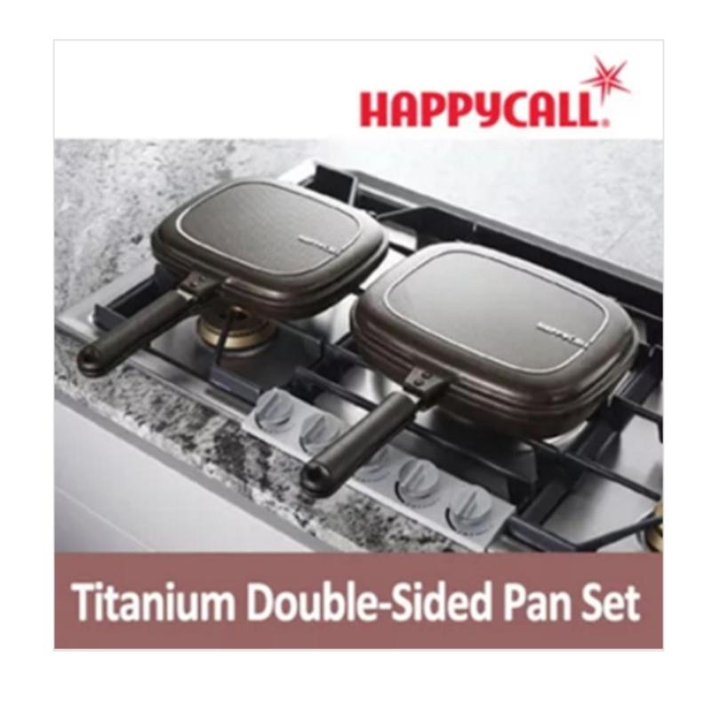 [Happycall] Plasma Titanium Double-sided pan / Fish double pan / Jumbo grill double pan - intl Singapore