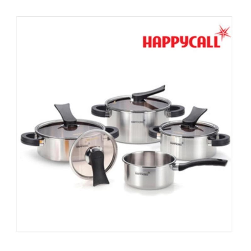 Happycall stainless steel pot set of 4 / Dining Room/ Kitchen / Aluminum/ Happy Call/ Fondue Pasta - intl Singapore