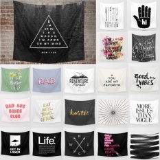 HappyLife 150*130Cm Fashion Style Tapestry Black&Amp;White Flower Homedecorations Summer Beach Towel Yoga Mat Shower Curtain Blanket - intl
