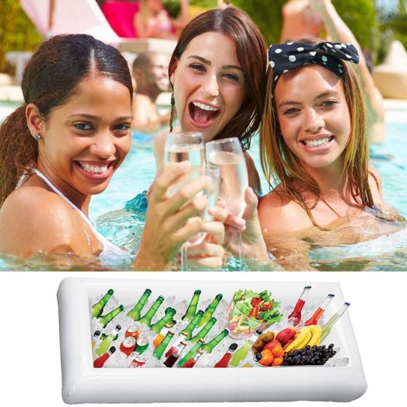 jaywog Inflatable Salad Bar Buffet Ice Cooler Beverage Portable Serving Bar Food Drink Holder With Drain Plug For Football Parties, Pool Parties, BBQ,Tailgates And More - intl