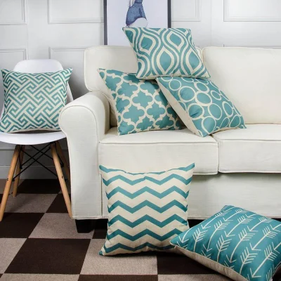 Latop 6PC/Set Home Decorative Pillowcase Cotton Linen Sofa Cushion Throw Pillow Cover - intl