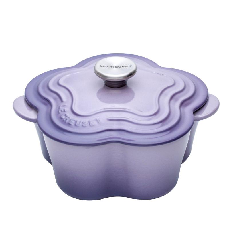 Le Creuset Cast Iron Flower Casserole (Blue Bell Purple) - Online Exclusive Singapore