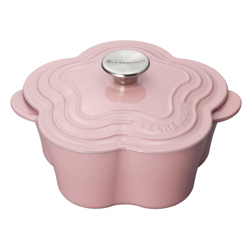 Le Creuset Cast Iron Flower Casserole (Chiffon Pink) - Online Exclusive Singapore