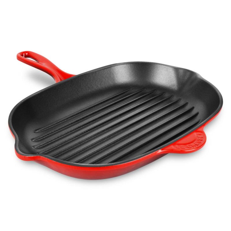 Le Creuset Cast Iron Oval Skillet Grill 32cm, Classic (Cherry Red) Singapore