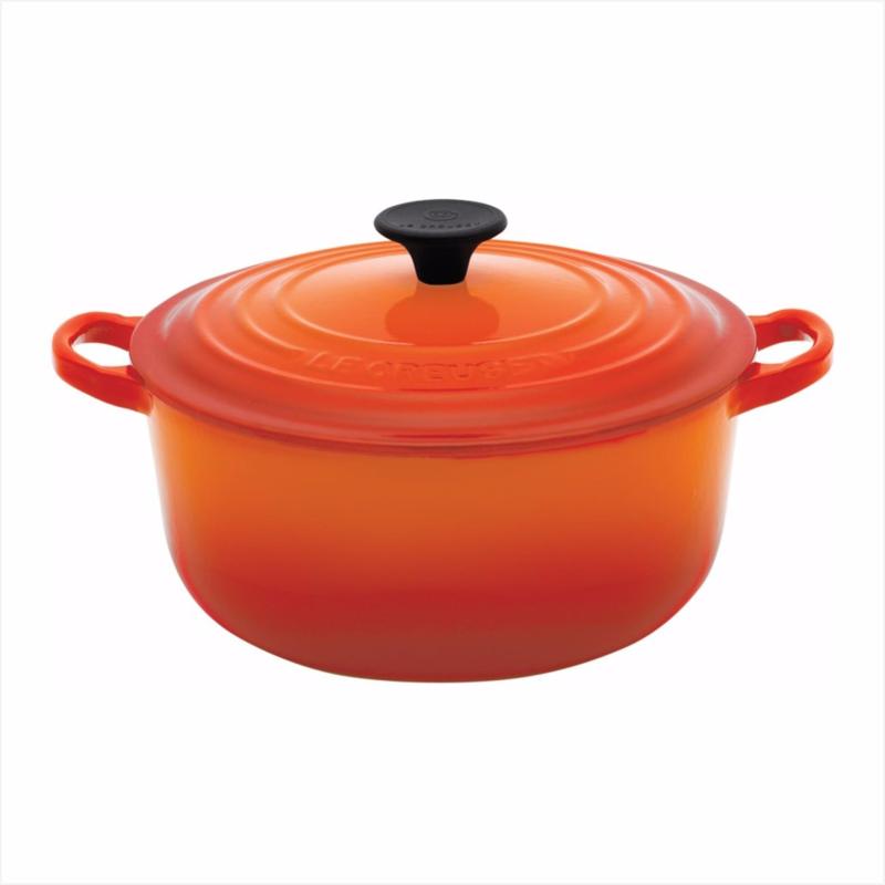 Le Creuset Cast Iron Round French Oven 26cm Classic Flame Singapore Le Creuset Cast Iron Round French Oven, Le Creuset Round French Oven 26cm