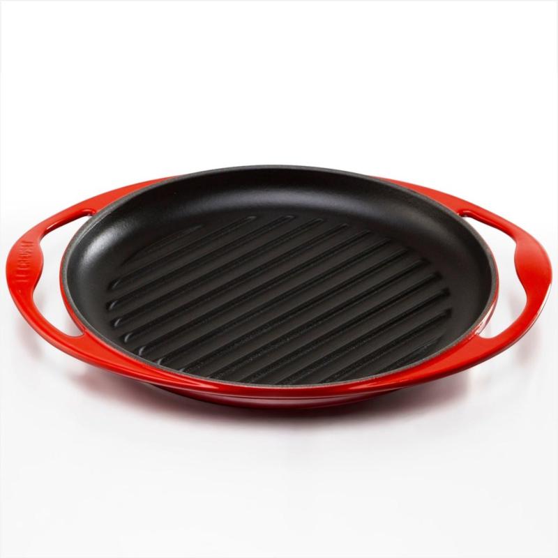 Le Creuset Cast Iron Round Grill 25cm (Cherry Red)(Red) Singapore