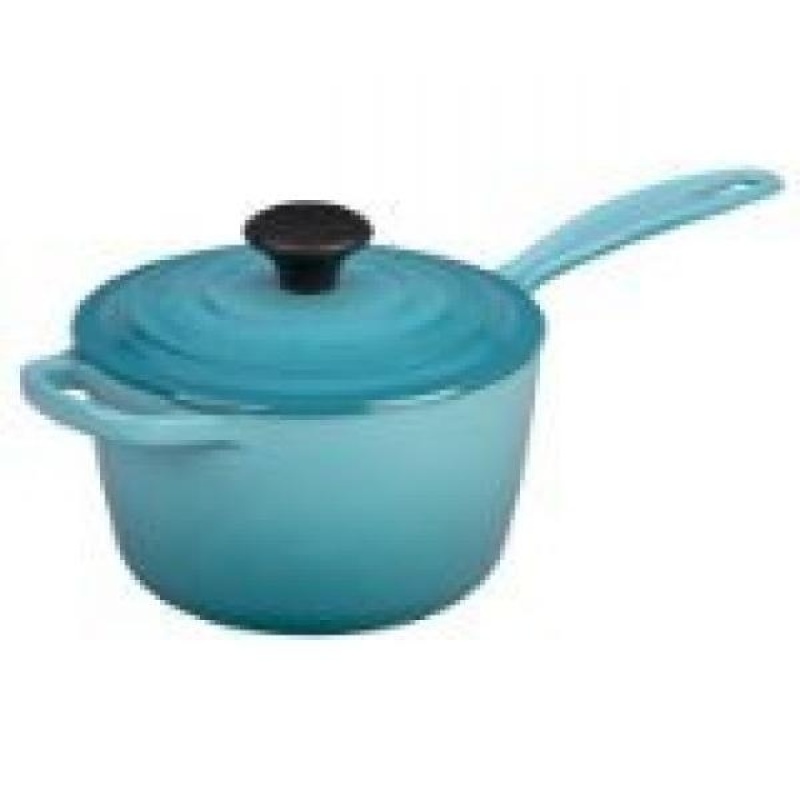 Le Creuset Signature Cast Iron Saucepan, 1-3/4-Quart, Caribbean - intl Singapore