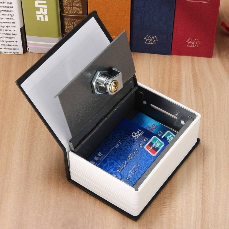 Mini Home Security Dictionary Book Secret Safe Storage Key Lock Box Cash +2 Keys Blue - intl