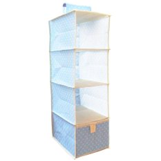 Moonar 4 Section Rack Pocket Stand Holder Wardrobe Hanging Bag - intl