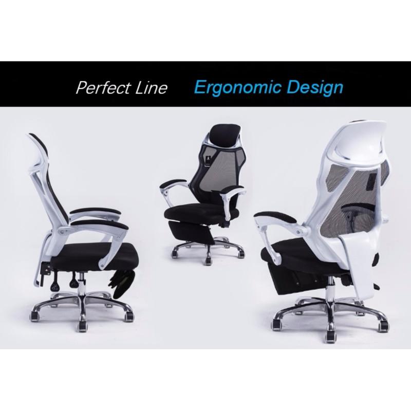 Office Computer Chair Ergonomic Design - With Foot Rest and Massage Singapore