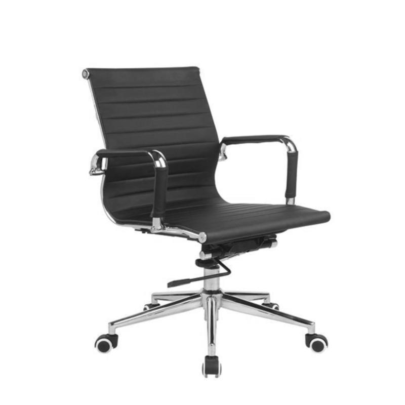 Conference Office Chair; Metal armrest and leg base (PU Leather); adjustable gaslift; classic elegeant chair design Singapore