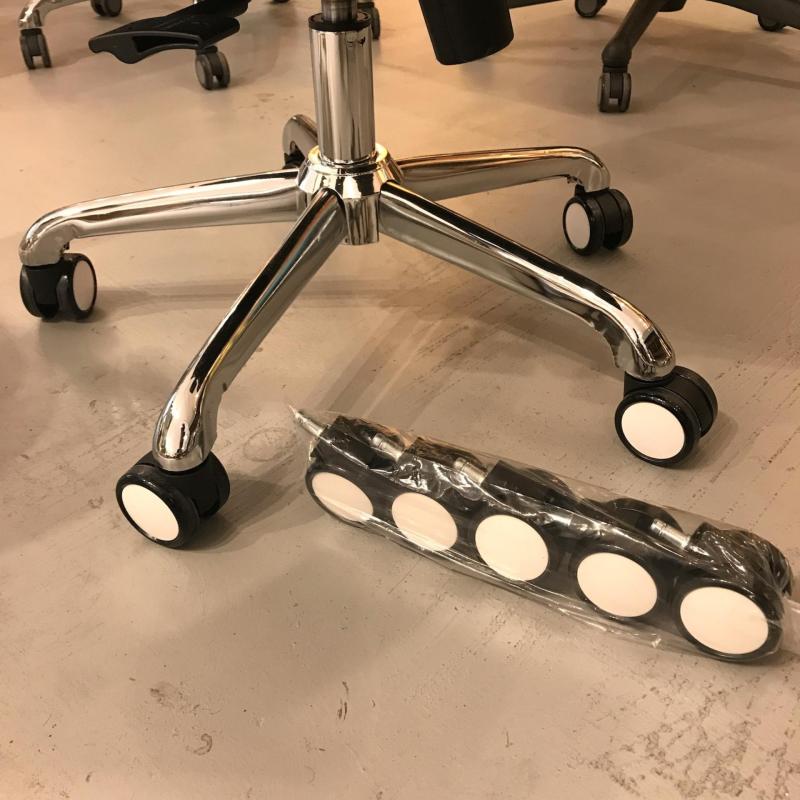UMD Scratch Proof Noise Free Universal Office Chair Castor Wheel Chair Wheels 5 Yrs Warranty 1 Set of 5 Pcs (NOT Suitable for Ikea Chairs) Singapore