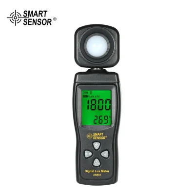 Smart Sensor Mini Digital Lux Meter LCD Display Handheld Illuminometer Luminometer Photometer Luxmeter Light Meter 0-200000 Lux - intl
