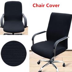 Spandex Office Chair Cover Elastic Computer Chair Cover Dining Chair Washable Removable Rotating Chair Cover Green/Black/Flower (S Size)