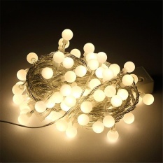 Tanbaby 220V Warm white waterproof 10M 80 LED Globe String Lights Ball Fairy String Garland Lamp for Party Christmas diwali festival Wedding New Year Indoor&outdoor Decoration - intl Singapore