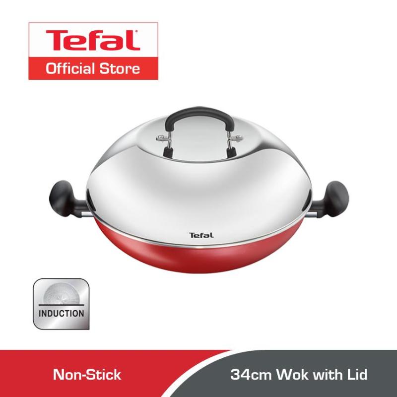 Tefal 34cm Pure Chef Wok with Lid C61798 Singapore