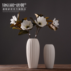 White Ceramic Vase Decoration HYUNDAI Creative Fashion Flower Arrangement Dry Flower Holder Table Living Room 58 Decorations
