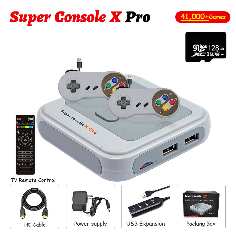Amlogic S905X WiFi 4K HD Super คอนโซล X Pro 50 + Emulator 50000 + เกม Retro ทีวีขนาดเล็กวิดีโอผู้เล่นเกมส์สำหรับ PS1/N64/DC Giá 1,317,470 Đồng*Miễn phí vận chuyển